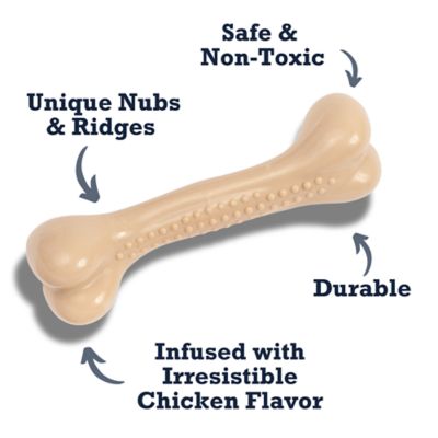 Image showing 5 th Country Living Recyclable Nylon Chew Dog Bone Toy, Chicken Flavored
