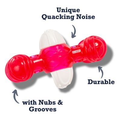 Image showing  Quacker Bone Dog Chew Toy Durable TPR and Nylon