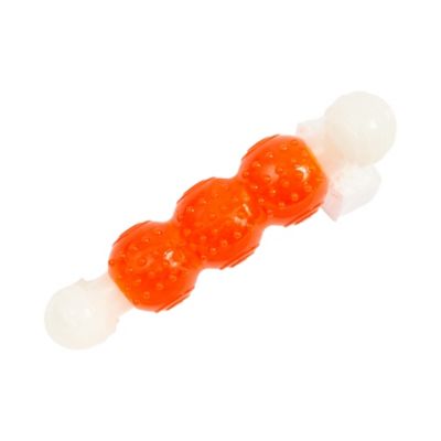 Image showing  Durable TPR Nylon Dog Bone Chew Toy, Orange