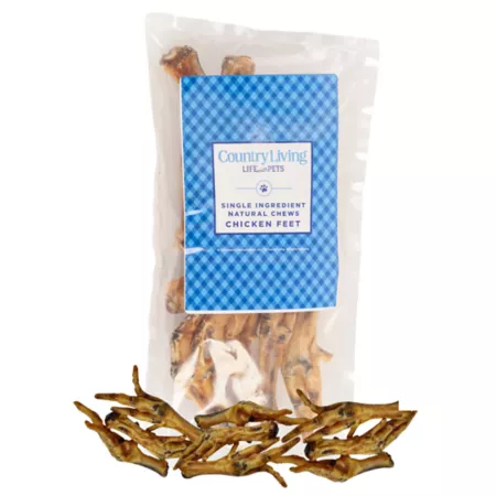 Country Living Chicken Feet Dog Treats All Natural 20 Pack. Dog Bones Rawhide & Rawhide Alternative