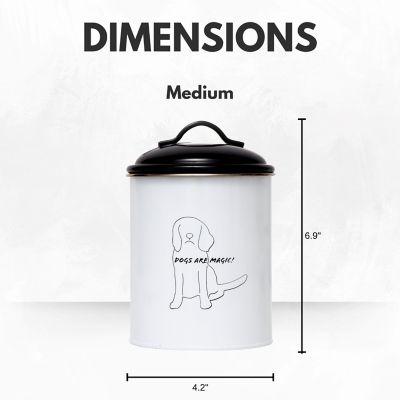 Image showing 6 th Country Living 3 pc. Pet Treat Storage Set, Dogs are Magic Design