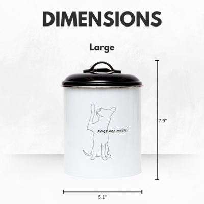 Image showing 7 th Country Living 3 pc. Pet Treat Storage Set, Dogs are Magic Design