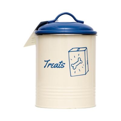 Image showing  Pet Treat Storage Canisters, French Blue & Cream, Set of 3