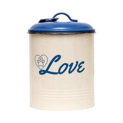 Image showing  Pet Treat Storage Canisters, French Blue & Cream, Set of 3