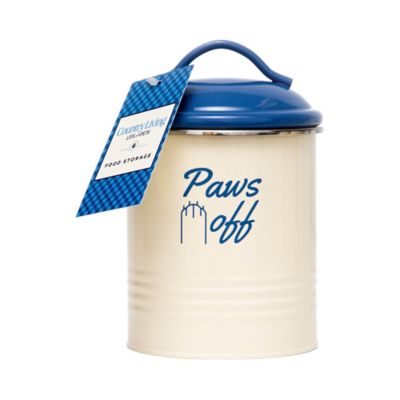Image showing  Pet Treat Storage Canisters, French Blue & Cream, Set of 3