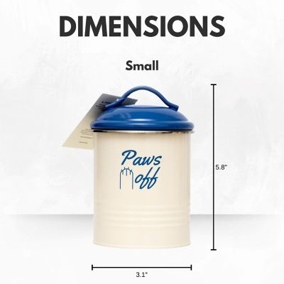 Image showing  Pet Treat Storage Canisters, French Blue & Cream, Set of 3