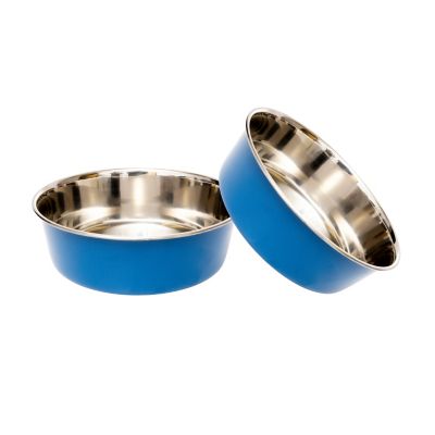 Country Living Set of 2 Heavy Gauge Stainless Steel Dog Bowls