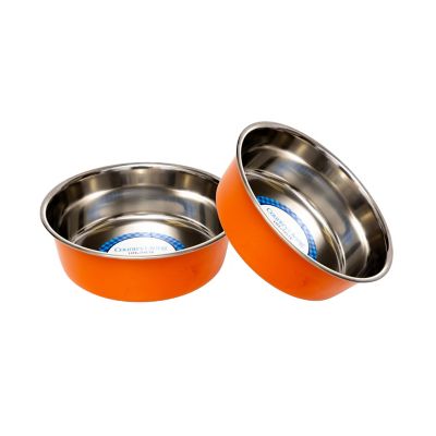 Country Living Set of 2 Heavy Gauge Stainless Steel Dog Bowls