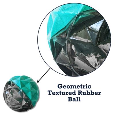 Image showing  Geometric Design Textured Ball Dog Chew Toy