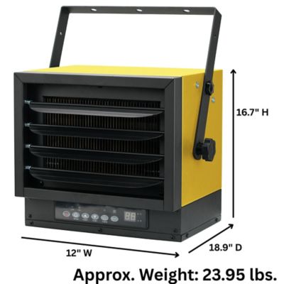 Image showing  HARDWIRE Electric Forced Air Heater with Remote, 240 Volts, 7,500 Watts, 40 Amps, 25,500 BTU