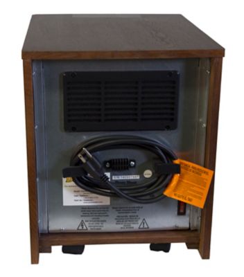 Image showing  Electric Infrared Quartz Comfort Furnace with Remote, 6 Elements, ECO, 1,000 sq. ft., 5,200 BTUs, French Walnut