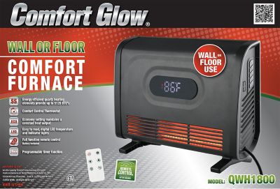 Image showing  Electric Infrared Quartz Heater with Remote, 2 qt. Elements, Large LED Display, 750 sq. ft., 5120 BTUs
