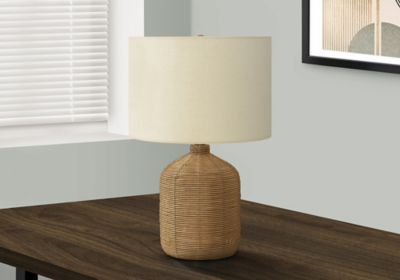 Monarch Specialties Table Lamp With Rattan Base