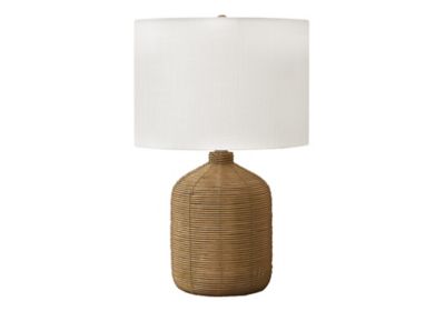 Image showing  Table Lamp With Rattan Base