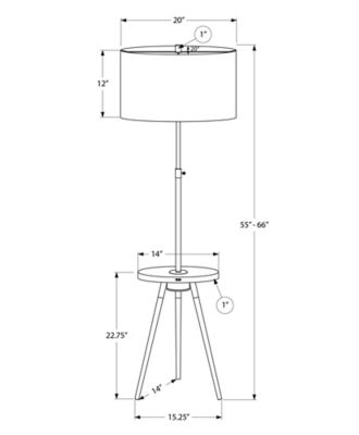 Image showing  Floor Lamp With Shelf
