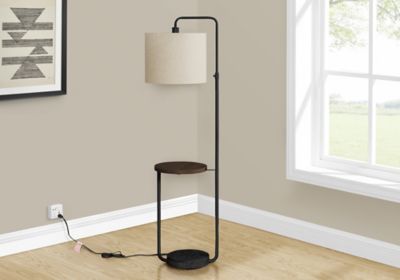 Monarch Specialties Modern Contemporary Floor Lamp With Shelf