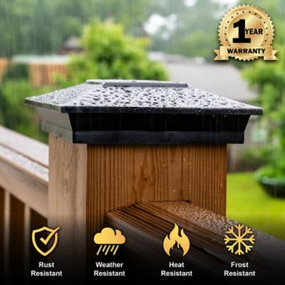 Image showing  6 x 6 Black Aluminum Post Cap