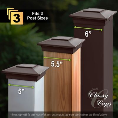 Image showing  6 x 6 Bronze Aluminum Post Cap