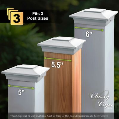 Image showing  6 x 6 White Aluminum Post Cap