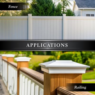 Image showing  6 x 6 White Aluminum Post Cap