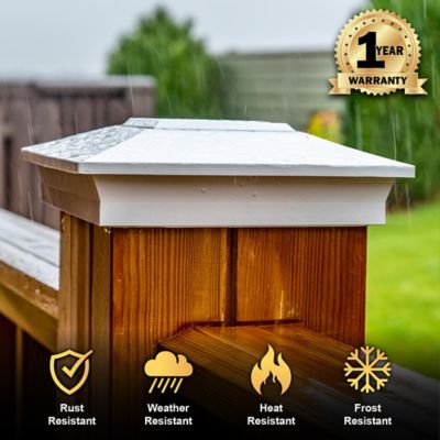 Image showing  6 x 6 White Aluminum Post Cap