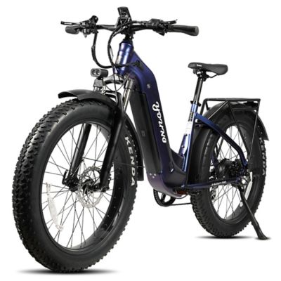 Young Electric E Scout Pro Step Through Electric Off Road Fat Tire Bike, 750W 48V20Ah Blue, 12803024BL