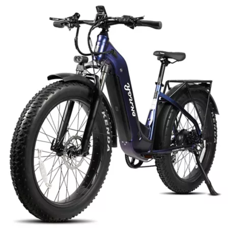 Young Electric E Scout Pro Step Through Fat Tire Off-Road Electric Bike 750W 48V 20Ah Blue 12803024BL Electric Bikes