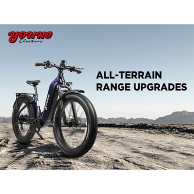 Image showing  E Scout Pro Step Through Electric Off Road Fat Tire Bike, 750W 48V20Ah Blue, 12803024BL