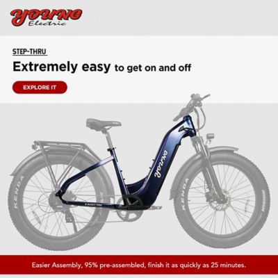 Image showing 5 th Young Electric E Scout Pro Step Through Electric Off Road Fat Tire Bike, 750W 48V20Ah Blue, 12803024BL
