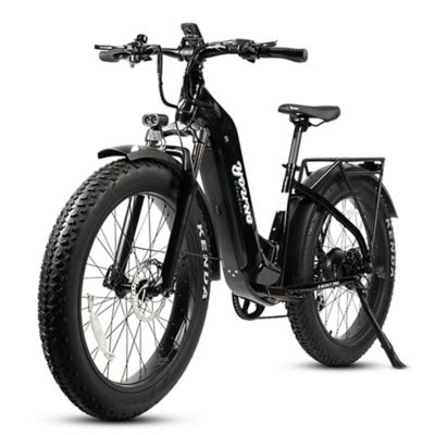 Young Electric E Scout Pro Step Through Electric Off Road Fat Tire Bike, 750W 48V20Ah Glossy Black, 12803024BLK