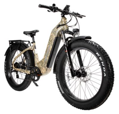 Young Electric E Scout Pro Step Through Electric Off Road Fat Tire Bike, 750W 48V20Ah Desert Camo