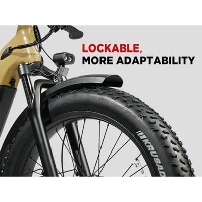 Image showing 9 th Young Electric E Scout Pro Step Through Electric Off Road Fat Tire Bike, 750W 48V20Ah Reed Yellow