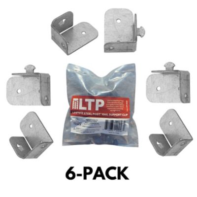 Lifetime Steel Post 5 in. x 4 in. x 2 in. Galvanized Steel Rail Support Clip, 6 pk.