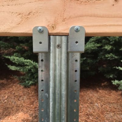 Image showing 7 th Lifetime Steel Post 5 in. x 4 in. x 2 in. Galvanized Steel Rail Support Clip, 6 pk.