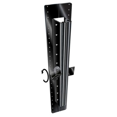 Image showing 5 th Lifetime Steel Post 5 in. x 4 in. x 2 in. Black Steel Rail Support Clip, 6 pk.