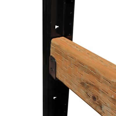 Image showing 9 th Lifetime Steel Post 5 in. x 4 in. x 2 in. Black Steel Rail Support Clip, 6 pk.