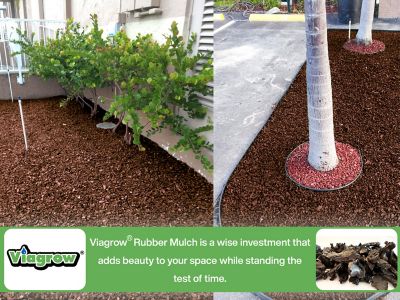 Image showing  Brown Rubber Playground and Landscape Mulch 37.5 CF pallet of 25 bags/1.38 cu. yds./1000 lbs.