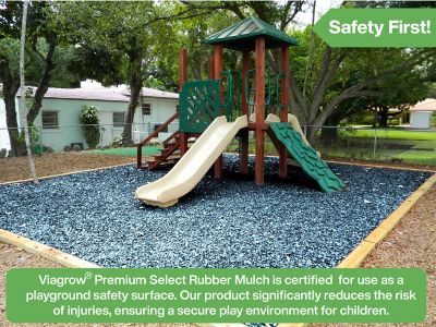 Image showing  Blue Rubber Playground and Landscape Mulch 37.5 CF pallet of 25 bags/1.38 cu. yds./1000 lbs.