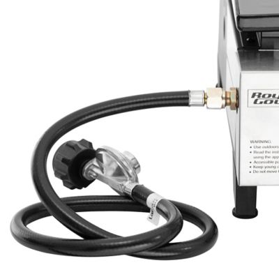 Image showing 9 th Royal Gourmet 2-Burner Portable Tabletop Propane Gas Flat Top Grill and Griddle, 227 sq. in., Black