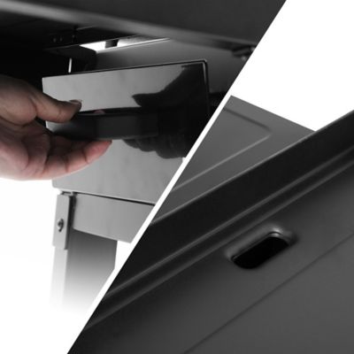 Image showing  6-Burner Propane Gas Flat Top Grill and Griddle with Shelves and Spice Rack, 994 sq. in., Black