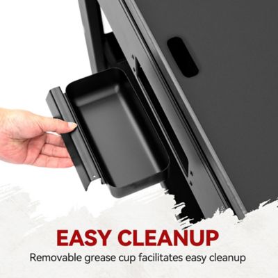 Image showing 6 th Royal Gourmet 4-Burner Propane Gas Flat Top Griddle with Side Shelves and Storage Basket, 732 sq. in., Black