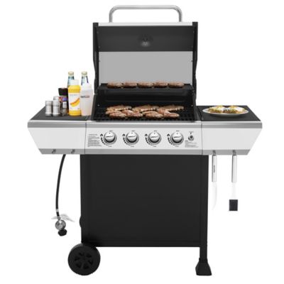 Royal Gourmet 4 Burner BBQ Propane Gas Grill 34 000 BTU Output Freestanding Grill with Stainless Steel Upper Lid SG4003B at Tractor Supply Co