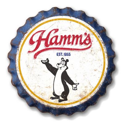 Miller-Coors 18 in. Formed Aluminum Hamm's Bottle Cap Sign