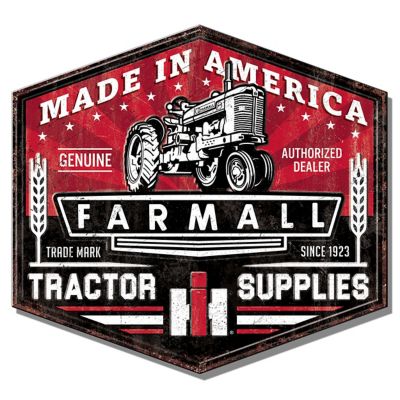 Farmall Large Embossed Aluminum Die Cut Farmall Sign