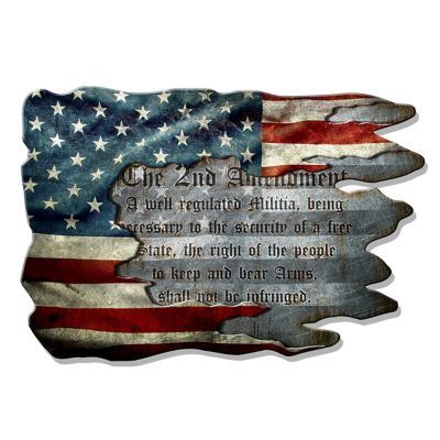 Desperate Enterprises 2nd Amendment Flag 23 in. MDF