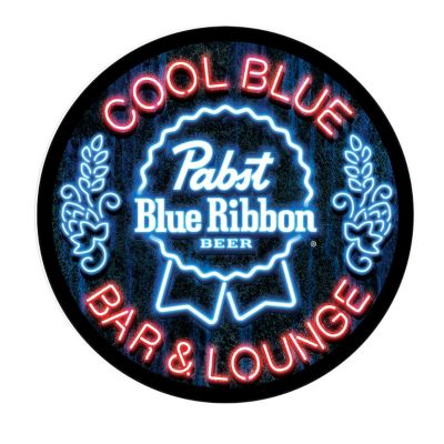 Pabst Blue Ribbon 23 in. Round Backlit Pabstbar LED Sign