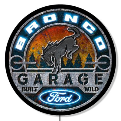 Ford 23 in. Round Backlit Bronco LED Sign