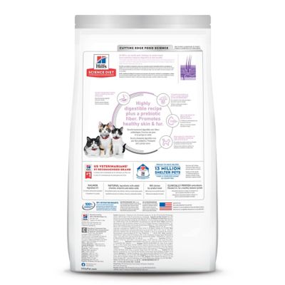 Image showing  Kitten Sensitive Stomach & Skin Salmon & Brown Rice Recipe Dry Cat Food