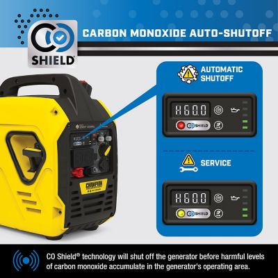 Image showing  2,500/1,850-Watt Gasoline Powered Portable Inverter, Quiet Technology, CO Shield