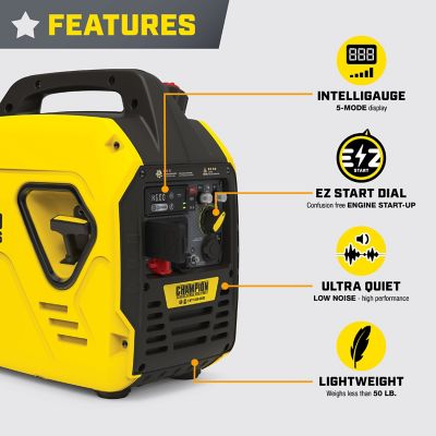 Image showing  2,500/1,850-Watt Gasoline Powered Portable Inverter, Quiet Technology, CO Shield